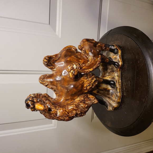 Other - Vintage Ceramic Salt Glaze / Majolica Camel and Calf Statue